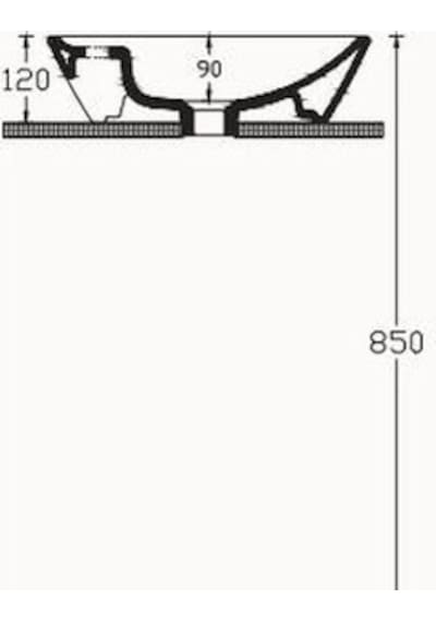 Isvea Sistemay Tezgah Üstü Lavabo 45 CM