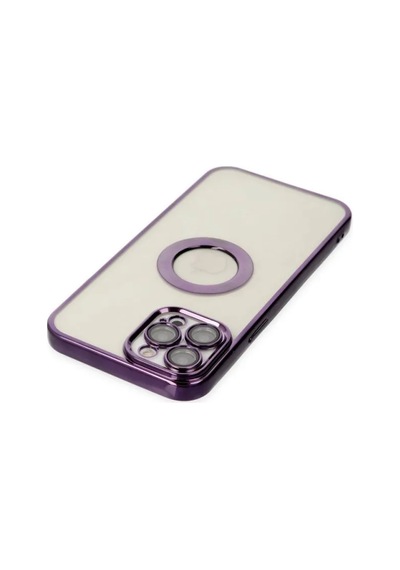 Jenerik Apple iPhone Uyumlu  Uyumlu 12 Pro Kılıf Slot Silikon - Mor