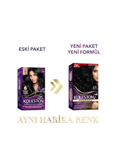 Koleston Supreme Kit Saç Boyası 2/0 Siyah
