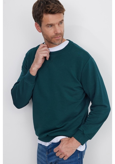Tudors Unisex Relax Fit Rahat Kesim %100 Pamuk Basic Yeşil Bisiklet Yaka Sweatshirt-35147 Yeşil Tudors Unisex Relax Fit Rahat Kesim %100 Pamuk Basic Yeşil Bisiklet Yaka Sweatshirt-35147 Yeşil