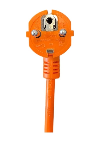 Alkan 3g 1 Mm² 2200w Profesyonel Uzatma Kablosu %100 Bakır Turuncu 10 Metre 10