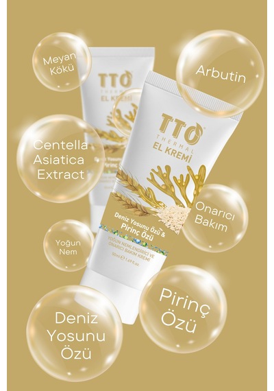 Tto Thermal El Kremi – Deniz Yosunu ve Pirinç Özlü Onarıcı El Bakımı 50 Ml