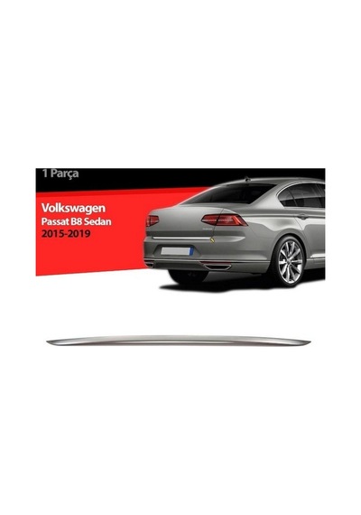 Volkswagen Passat B8 2014-2019 Krom Bagaj Alt Çıtası Paslanmaz Çelik