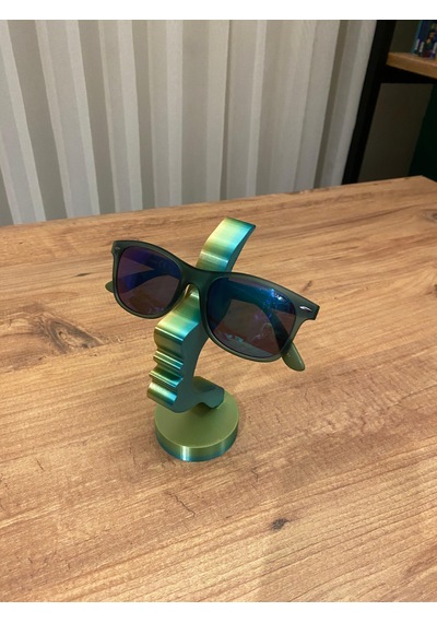 3d Baskı Dekoratif Yüz Tasarımlı Gözlük Standı Masaüstü Gözlük Tutucu Açık Yeşil