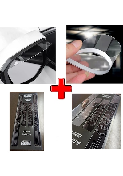 Renault 19 Uyumlu Kapı Eşiği ve Şeffaf Ayna Yağmur Koruyucu