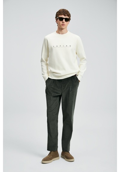 Lufian Cooper Erkek Sweatshirt 112030177 Ekru