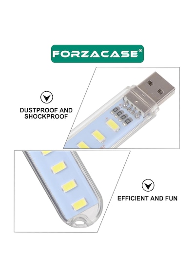 8 Ledli Flash Usb Led Işık Kitap Okuma Gece Lambası - Fc805