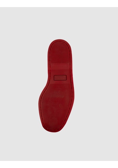Bordo Detaylı Hakiki Deri Marin Loafer Ayakkabı