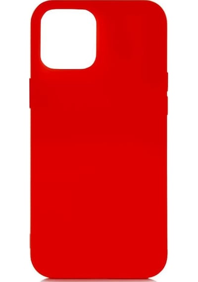 Apple Uyumlu iPhone 12 Mini 5.4" İle Cappy Silikon Kılıf Kırmızı