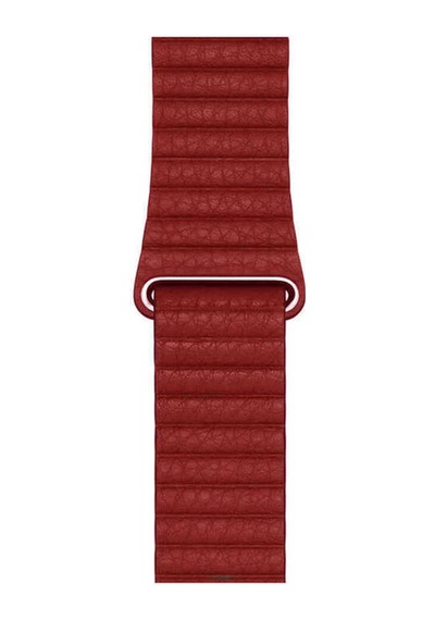 Watch 44mm Uyumlu Krd-09 Deri Lop Kordon Lofy Kırmızı