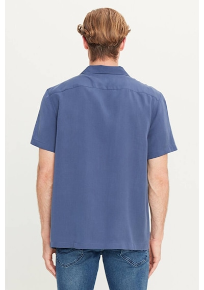 Wrangler Relaxed Fit Geniş Kesim Yumuşak Dokulu Lacivert Gömlek Lacivert