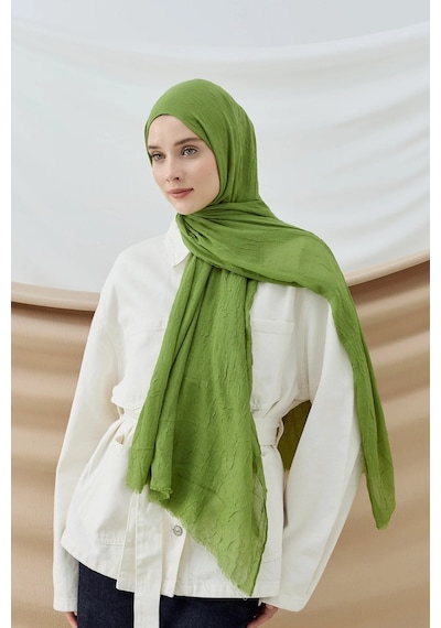 Deserto Fashion Bambu Şal Düz Renk-3580 Fıstık Yeşili