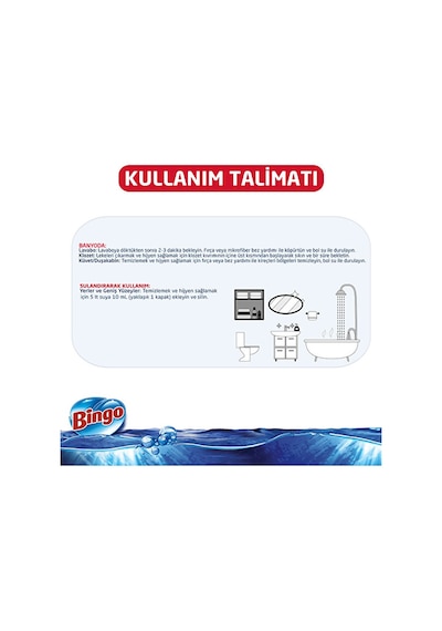 Bingo Oksijen Çamaşır Suyu 3,24 Lt Okaliptus 4'lü Diğer