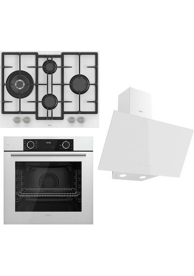 Ferre  ED076 + XE63CB +  D078 Fryart Serisi Airfry Pişirme Ankastre Set Beyaz