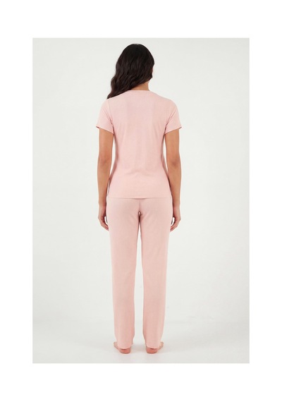 Lela Bayan Pijama Takımı 65770823 Koyu Pudra