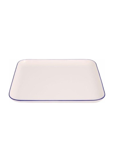 Porland Blue Stripe Düz Tabak 21x21 Cm 04alm006870