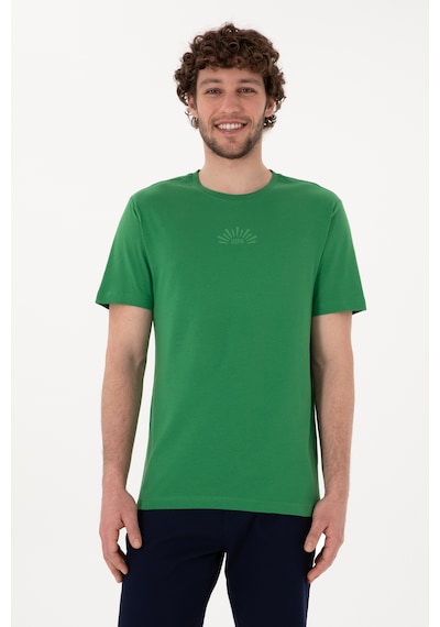 U.S. Polo Assn. Erkek Regular Fit Bisiklet Yaka Yeşil Tişört 50300268-VR054
