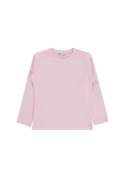 Civil Girls Civil Kız Çocuk Basic Sweatshirt Likralı Süprem Uzun Kol Okul Kreş Ve Günlük Kullanım - Pudra
