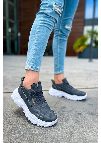 Ch089 Cbt Low Top Lace Up Erkek Ayakkabı Antrasıt Gri