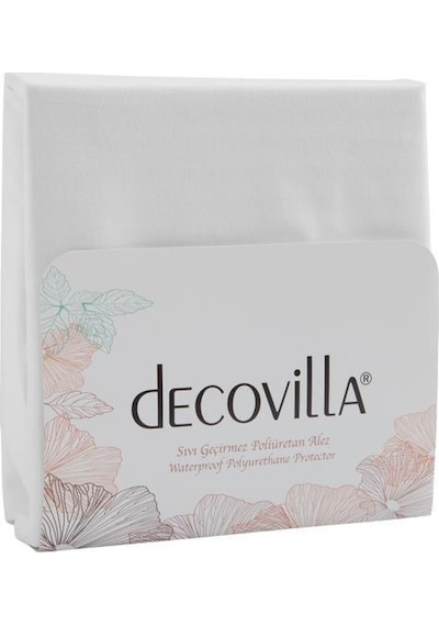 Decovilla 200X200 Pamuklu Köşe Lastikli Sıvı Geçirmez Alez