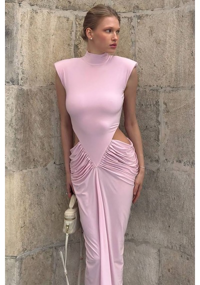 Arisa Kolsuz Maxi Elbise - Pembe