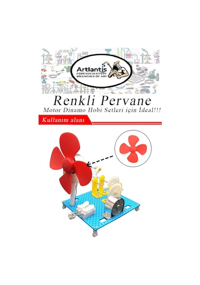 Deney Eğitim Pervanesi 10 Adet Çok Renkli