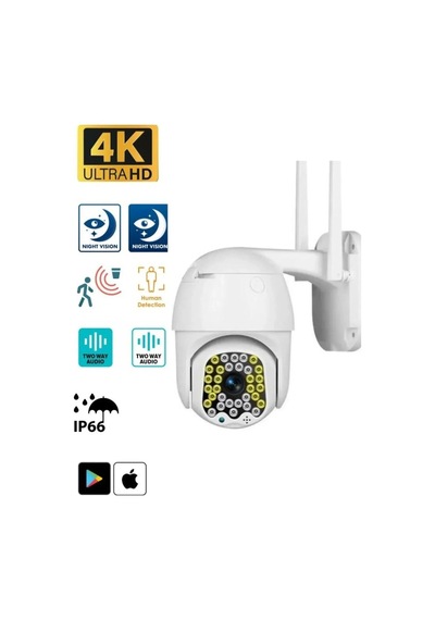 Miaxtreme 360 Wifi Ip Güvenlik Kamera Gece Görüş Sensörlü Hareket Duyarlı 1080p 4k Dış Ortam Ip Kamera Blm-04