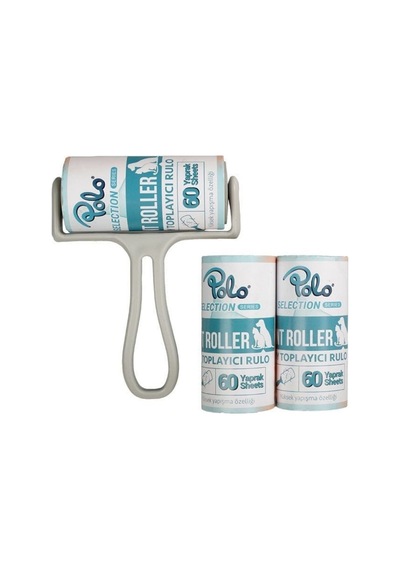 Polo Tüy Toplama Rulosu 60 Yaprak 10cm+2 Yedek çok renkli