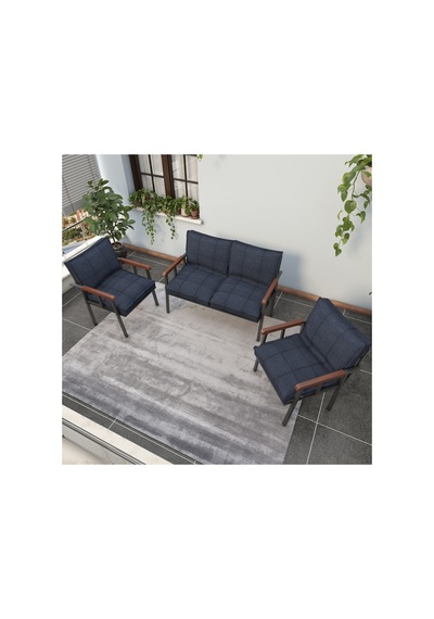 Mygusi Modern Balkon, Bahçe, Cafe, Metal Kanepe Koltuk Takımı , Bahçe Mobilyası, 211 - Lacivert Mygusi Modern Balkon, Bahçe, Cafe, Metal Kanepe Koltuk Takımı , Bahçe Mobilyası, 211 - Lacivert