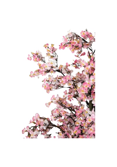Yapay Çiçekçiniz Yoğun Yapraklı 100 Cm Yapay Sakura Bahar Dalı Ağacı Premium pembe