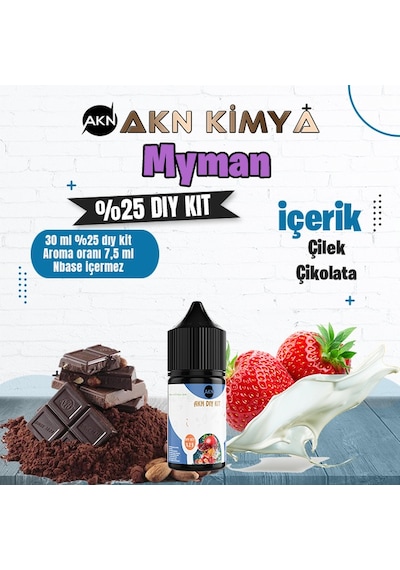 One Hit Wonder Myman Yoğun Dıy Kit Çilek Çikolata Gıda Aroması %25 Oranda Aroma İçerir Hazır Değildir 30 Ml