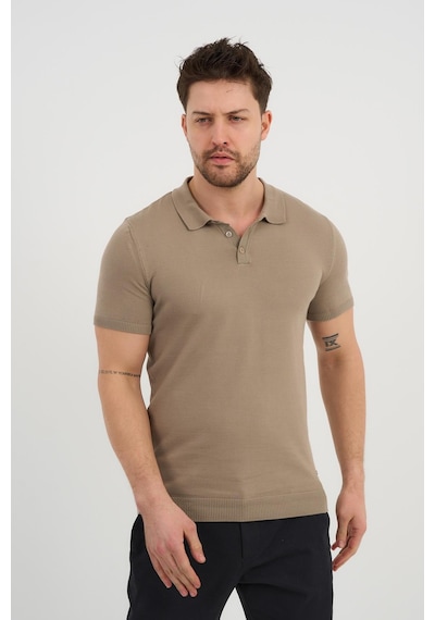 Alexander Gardi Alexandergardı Polo Yaka Düğmeli Triko T-shirt 50024 Bej