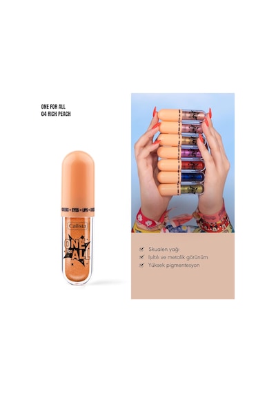 One For All 04 Rich Peach Eyes & Lips & Cheeks Likit Göz Farı