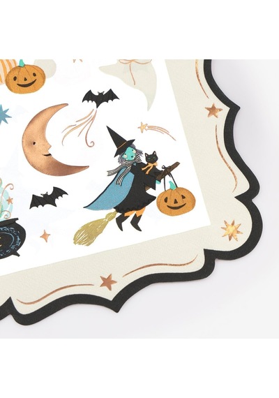 Meri Meri - Halloween - Süslü Kenarlı Cadılar Bayramı Büyük Peçete - L - 16 Adet 0 - 99