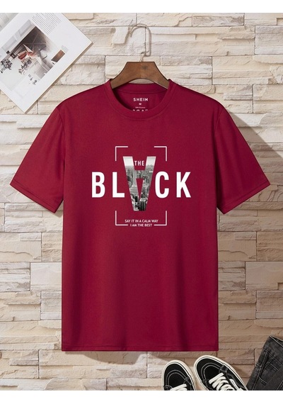 Flood Of Style Unisex Oversize %100 Pamuk Blackk Baskılı Kırmızı