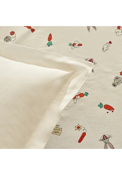 Karaca Home Looney Tunes Carrot Crazy Tek Kişilik Çarşaf Takımı Renkli