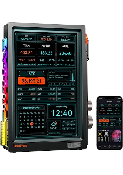 Divoom Times Frame 10.1 Akıllı Kişiselleştirilebilir Dijital Çerçeve, 64gb Siyah
