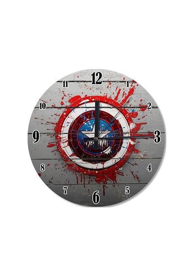 Kaptan America Baskılı Duvar Saati (407626814) Ahşap Kaptan America Baskılı Duvar Saati (407626814) Ahşap