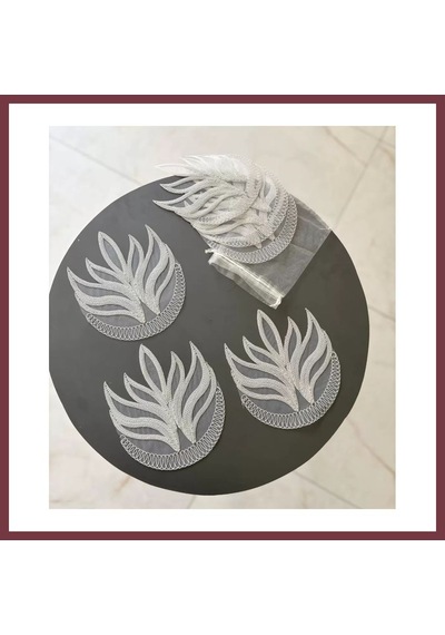 Storeşahin 6 Lı Dantel Kahve Sunumluğu 15x15 Cm Asorti Desenli Dekoratif Bardak Altlığı Shn0720