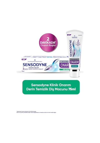 Sensodyne Klinik Onarım Derin Temizlik Diş Macunu 2 x 75 ML