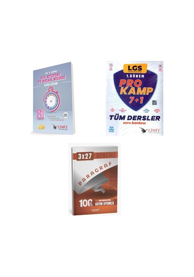 2027 8. Sınıf/lgs Limit Kronometre Din Kültürü Ve Ahlak Bilgisi Soru + Prokamp Tüm Dersler Soru + Ankapade 3'lü Set