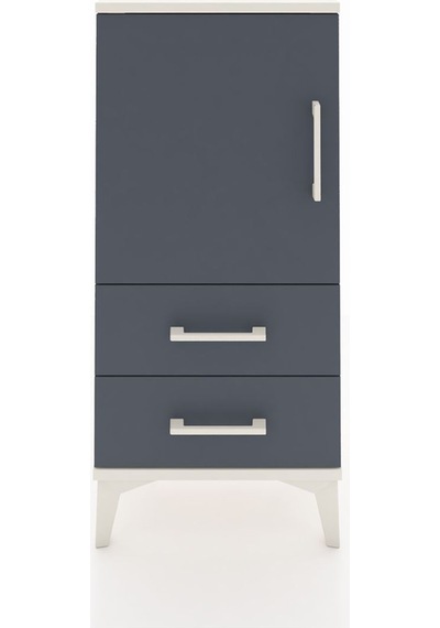 Arges Komodin 2 Raflı 2 Çekmeceli Tek Kapaklı 44x30x96 Aytaşı-antrasit Aytası