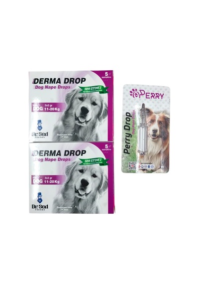 Dr. Sed 11-20 KG Köpekler İçin 2 Kutu Damla + Perry 11-20 KG Köpekler İçin Ense Bit Pire Bakım Yağı