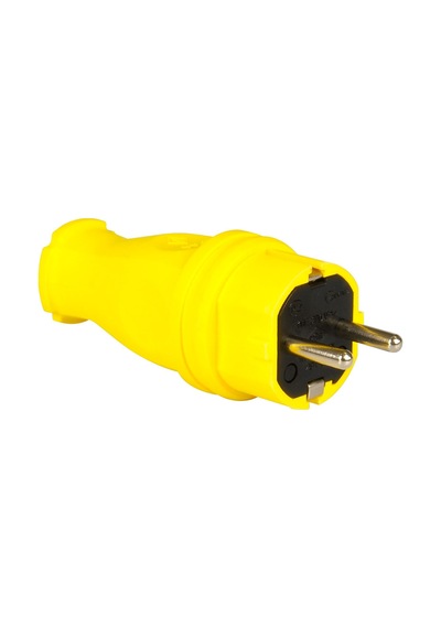 Tp Electric 3101-301-0700 Vidalı Bağlantı 16a Kauçuk Düz Fiş Sarı