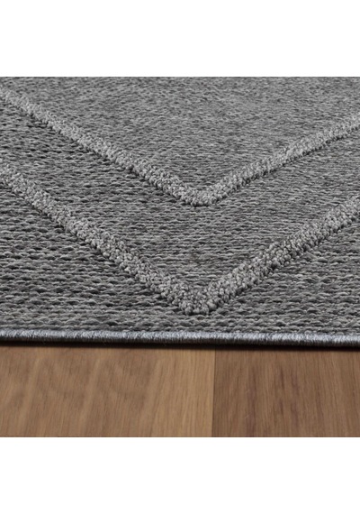 İskandinav Tasarım Zigzag Desenli Gri Halı Salon Halısı Mutfak Halısı Yolluk Paspas Dış Mekan Halı