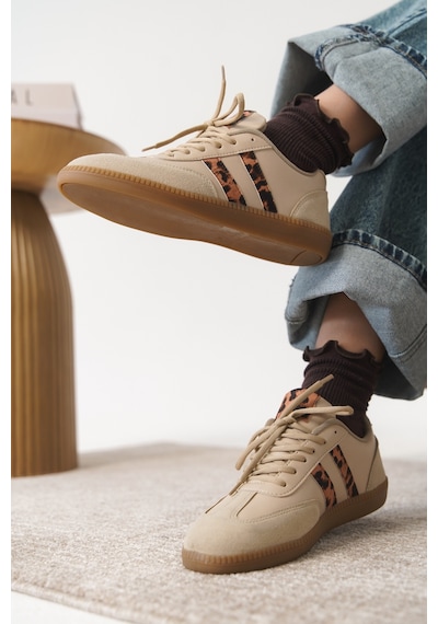 Daxtors Garantili Agnus Günlük Ortopedik Kadın Sneaker Spor Ayakkabı Leopar