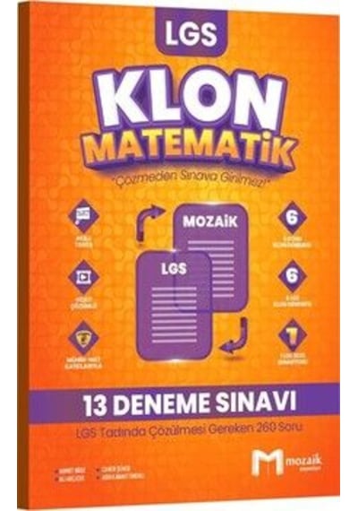 Mozaik Yayınları Mozaik 8. Sınıf Lgs Matematik 13'lü Klon Branş Deneme