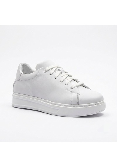 Marcobranchını Bağcıklı Sade Model Düz Kalın Taban Erkek Sneaker Ayakkabı 614055m Beyaz