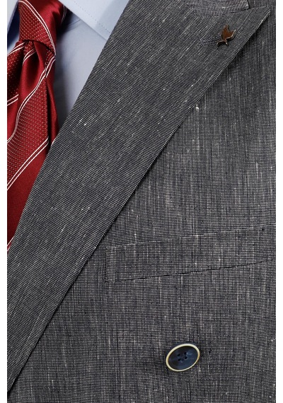 Uki Lacivert Comfort Fit 6 Drop Kruvaze Takım Elbise Lacivert