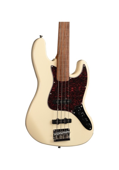New Orleans Nja300fs Okoume Ağacı Vintage Bej Perdesiz Aktif Elektro Bass Gitar